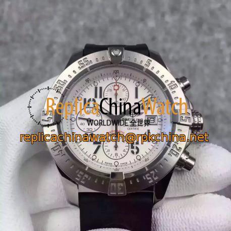 Replica Breitling Super Avenger Limited Edition A13370 N Stainless Steel White Dial Swiss 7750