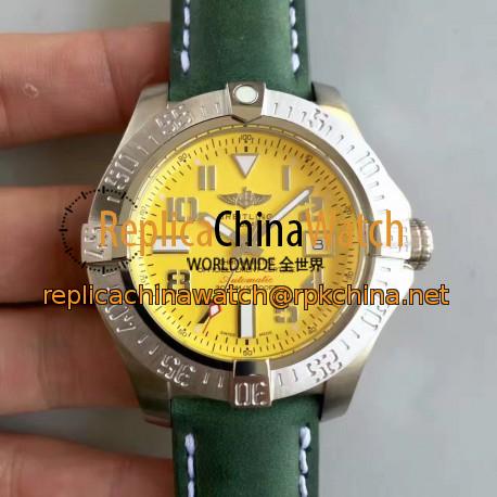 Replica Breitling Avenger II Seawolf A1733110/I519/189X/A20BASA.1 N Stainless Steel Yellow Dial Swiss 2836-2