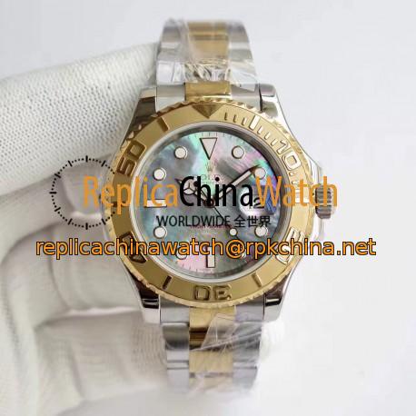 Replica Rolex Yacht-Master 40 116622 JF Stainless Steel & Yellow Gold Blue Mother Of Pearl  Dial Swiss 2836-2