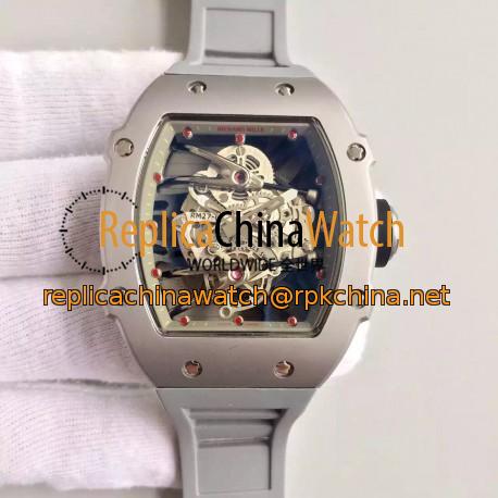 Replica Richard Mille RM27-02 Stainless Steel Grey & Skeleton Dial M9015