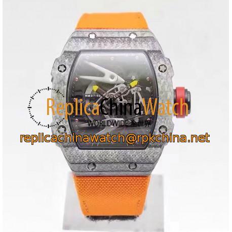 Replica Richard Mille RM27-02 Forged Carbon Black & Skeleton Dial M9015