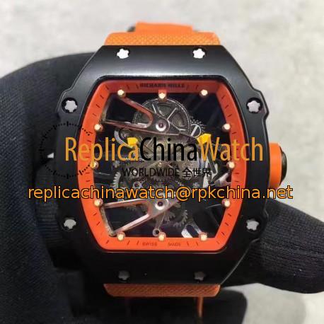 Replica Richard Mille RM27-02 PVD Orange & Skeleton Dial M9015