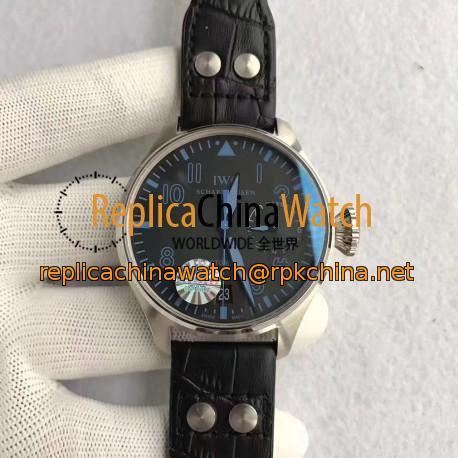 Replica IWC Big Pilot North American IW5004 YL Stainless Steel Black Dial Swiss 51111