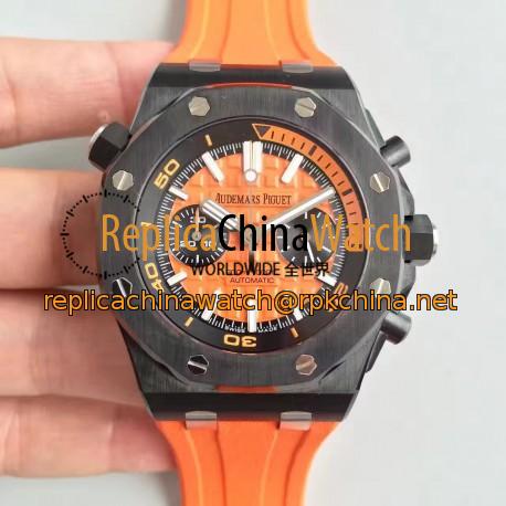 Replica Audemars Piguet Royal Oak Offshore Diver Chronograph 26703 JH Ceramic Orange Dial Swiss 3124