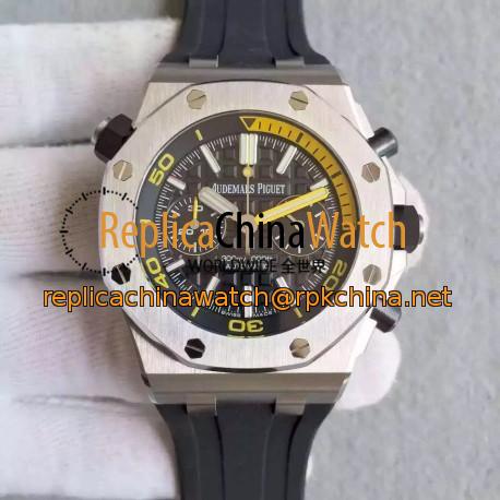 Replica Audemars Piguet Royal Oak Offshore Diver Chronograph 26703ST.OO JF Stainless Steel Black Dial Swiss 3124