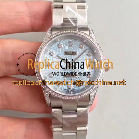 Replica Rolex Datejust 31 178159 31MM JF Stainless Steel & Diamonds Blue Dial Swiss 2836-2