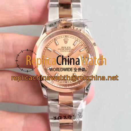 Replica Rolex Datejust 31 178241 31MM JF Stainless Steel & Rose Gold Champagne Dial Swiss 2836-2