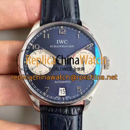 Replica IWC Portugieser Laureus IW500112 ZF Stainless Steel Blue Dial Swiss IWC 51011